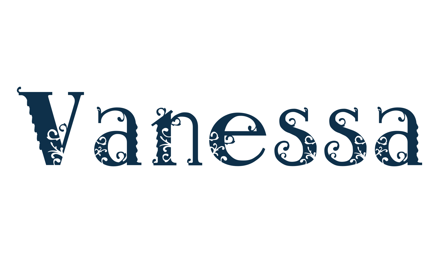 Vanessa (vanessa), decorative font preview