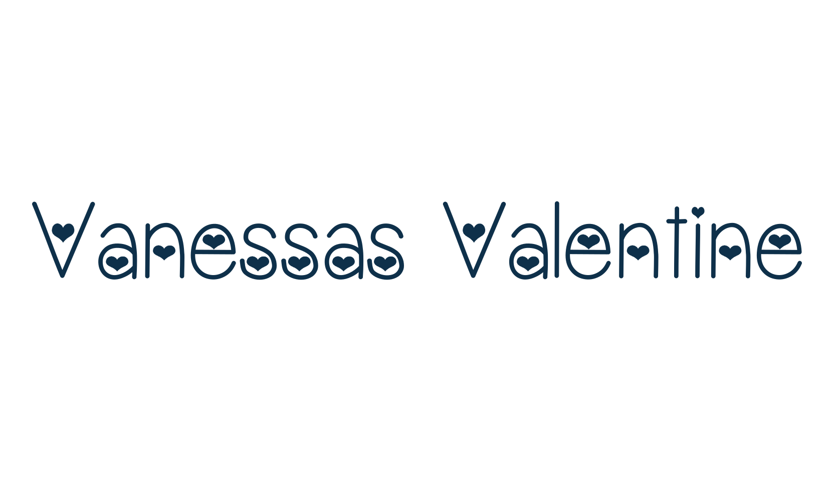 Vanessas Valentine, fancy decorative font preview