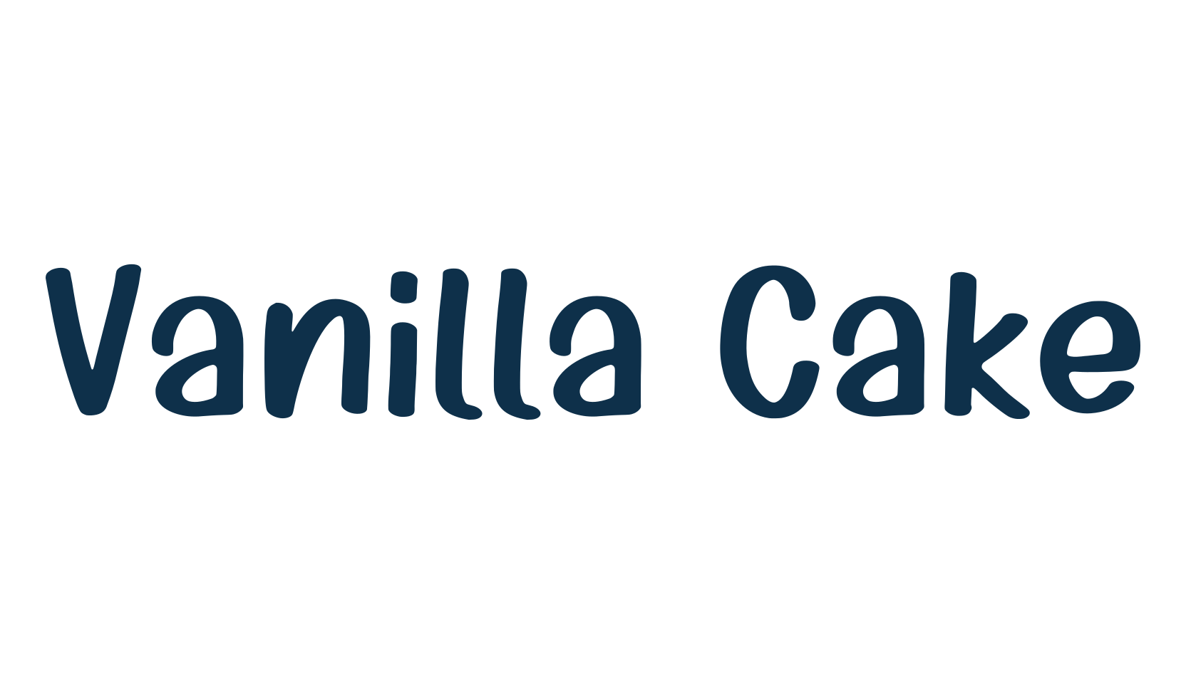 Vanilla Cake, handwriting font preview