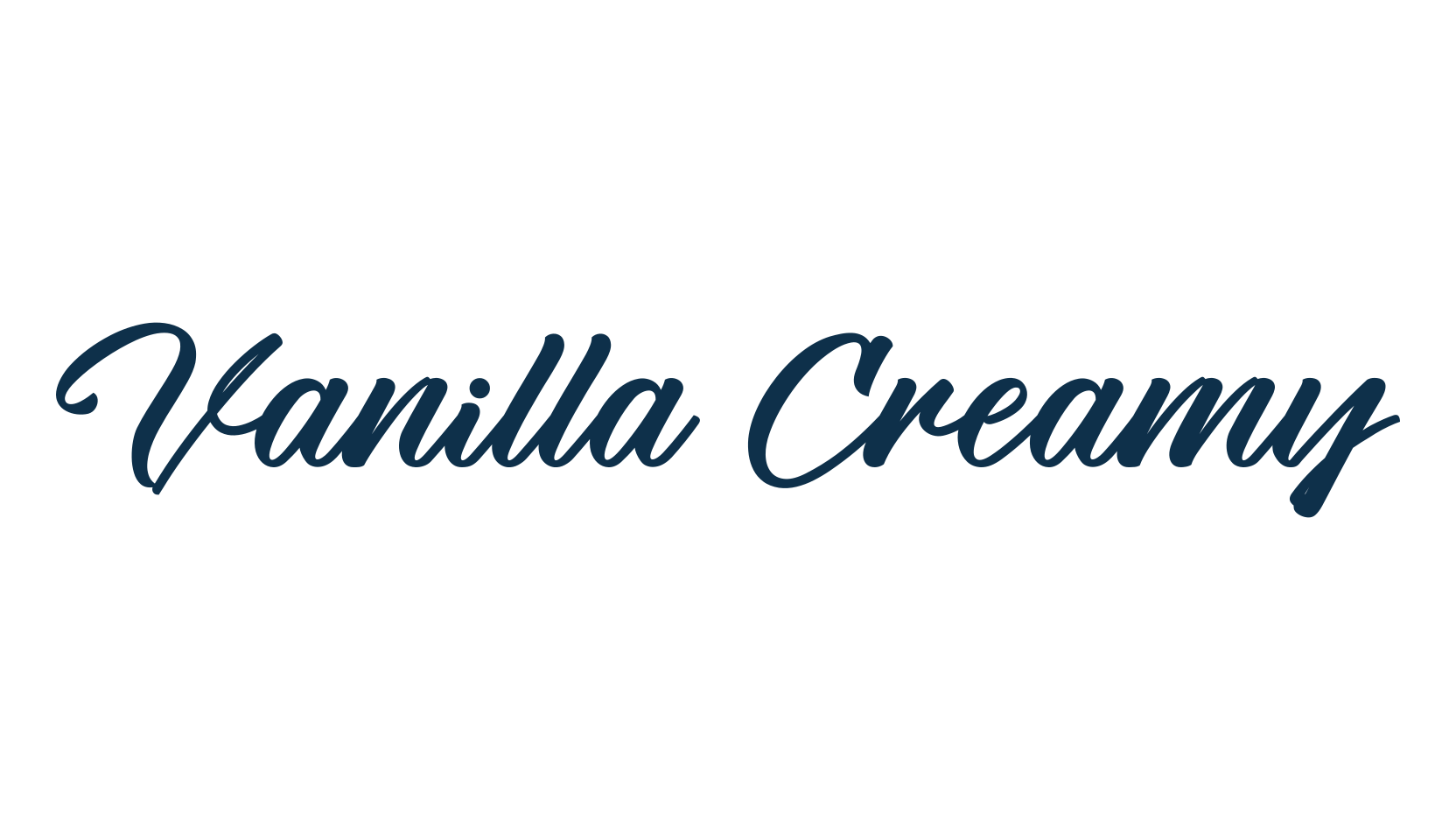 Vanilla Creamy, calligraphy font preview