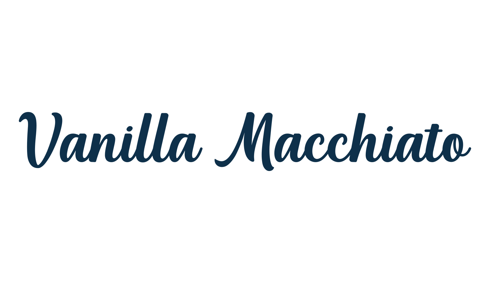 Vanilla Macchiato, fancy various decorative script calligraphy font preview