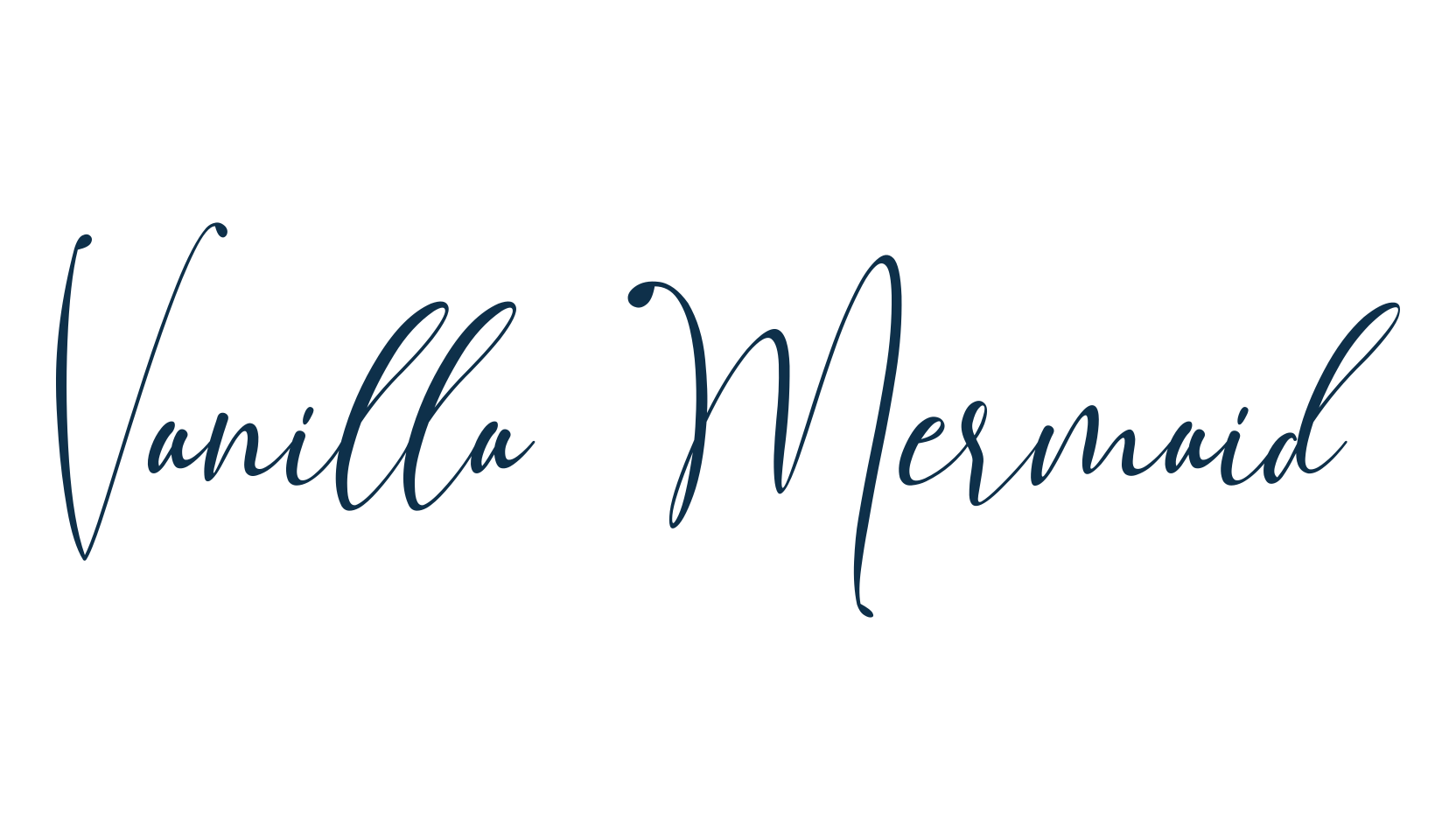 Vanilla Mermaid, fancy various decorative script calligraphy font preview