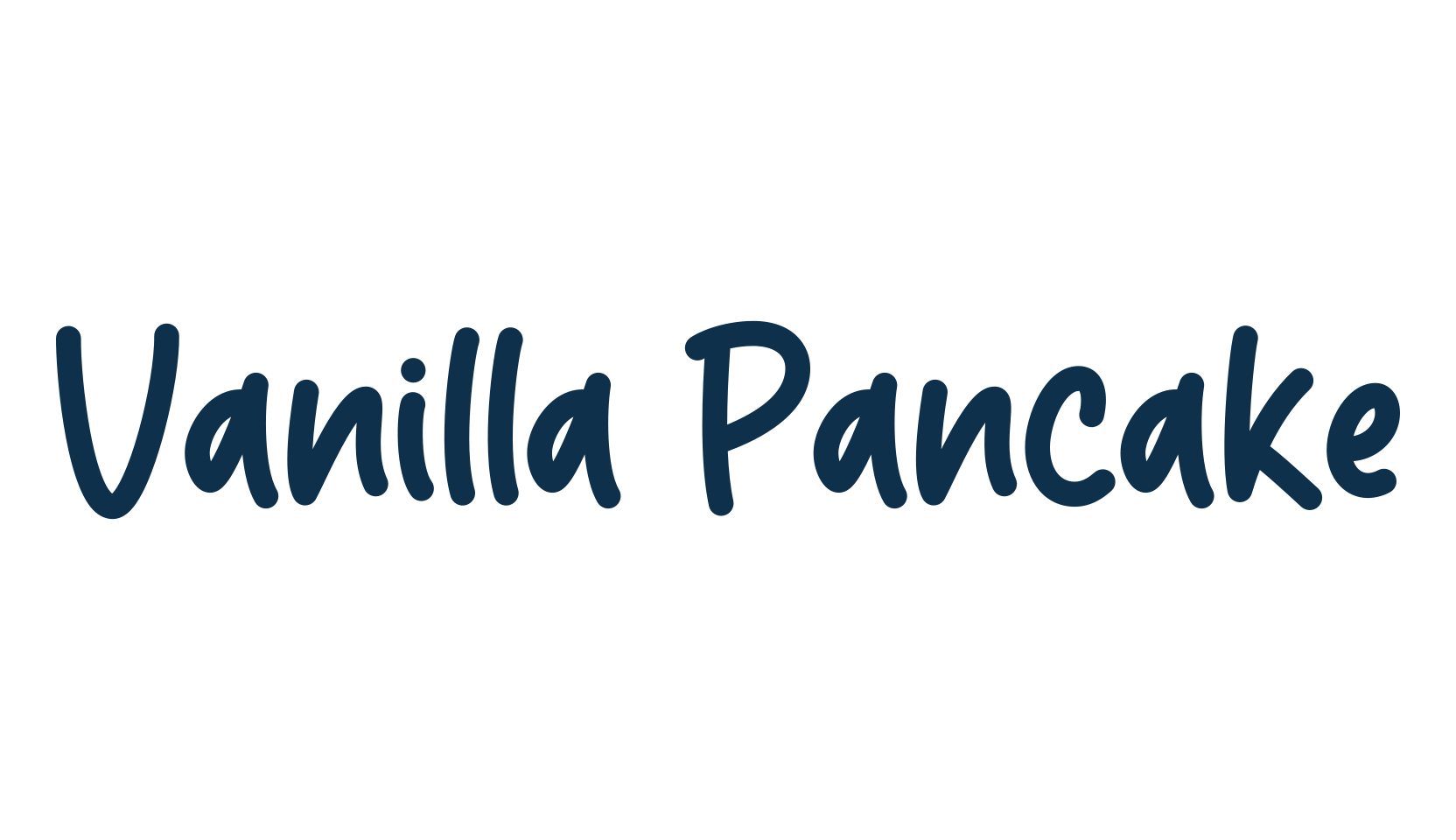 Vanilla Pancake, handwriting font preview