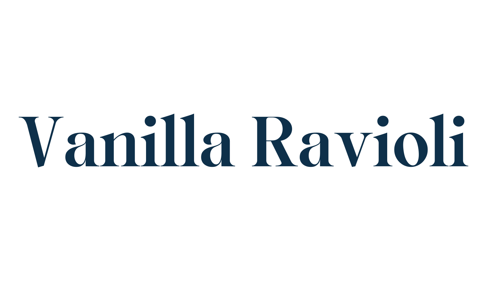 Vanilla Ravioli, basic serif font preview