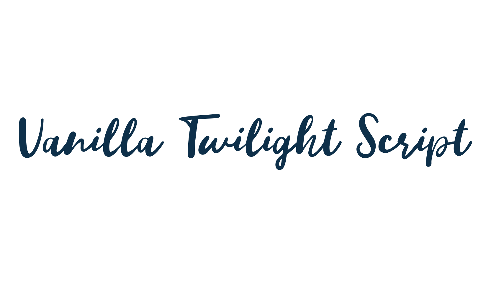Vanilla Twilight Script, script handwritten fancy decorative calligraphy font preview