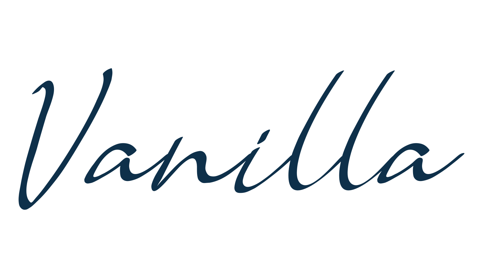 Vanilla, handwriting font preview
