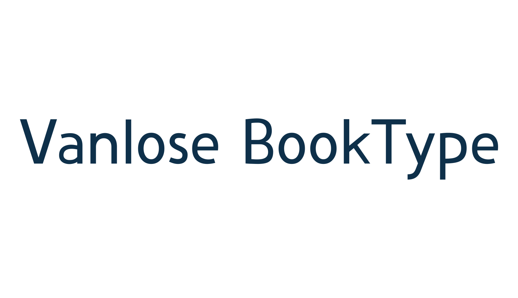 Vanlose BookType, sans serif font preview
