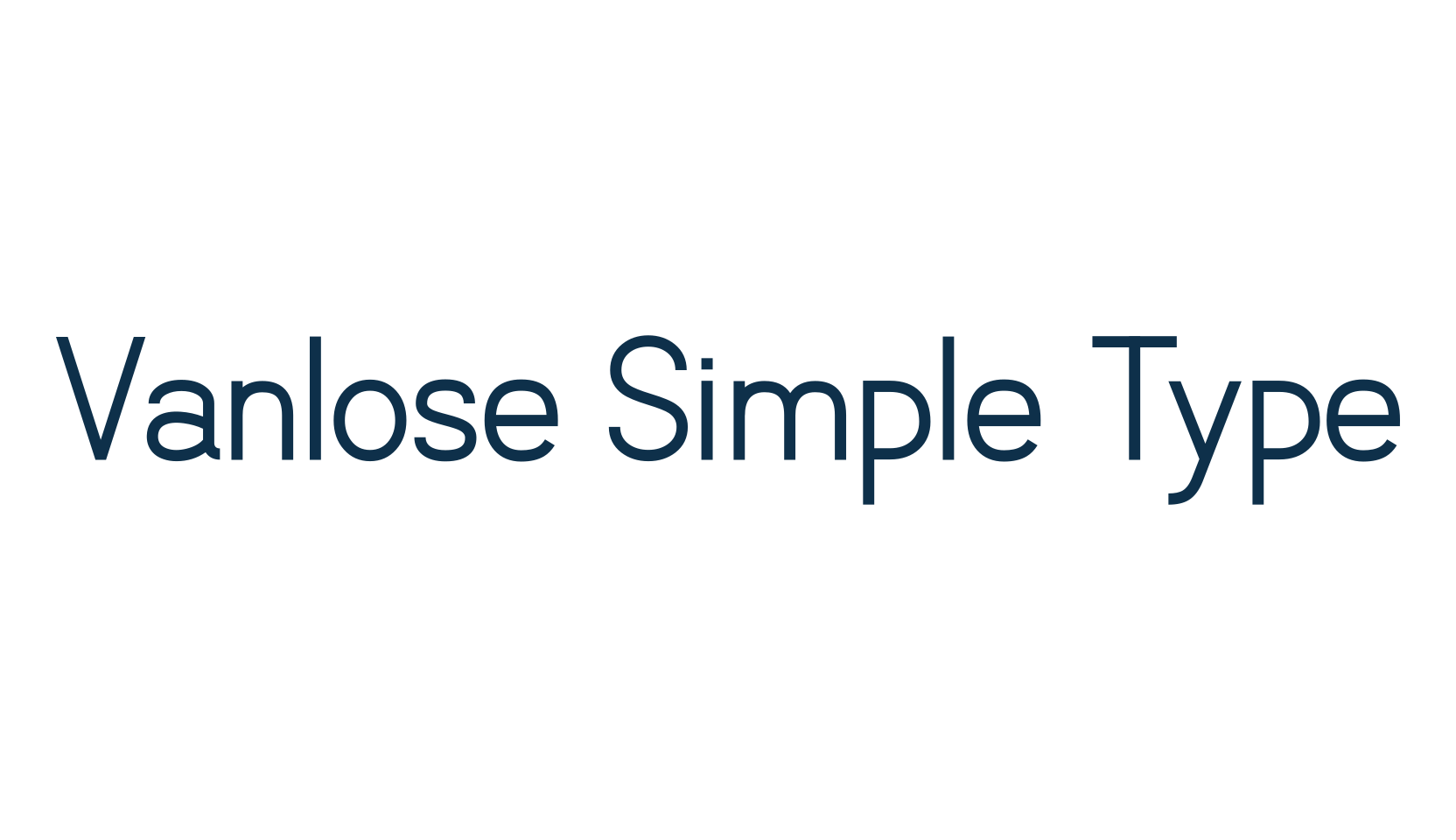 Vanlose Simple Type, basic sans serif font preview