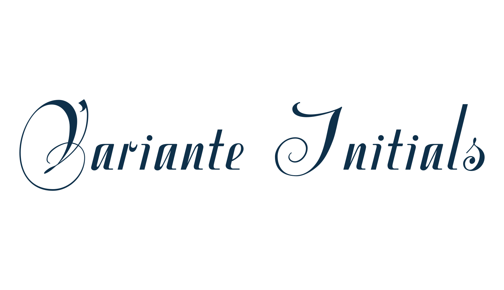 Variante Initials, fancy initials decorative font preview