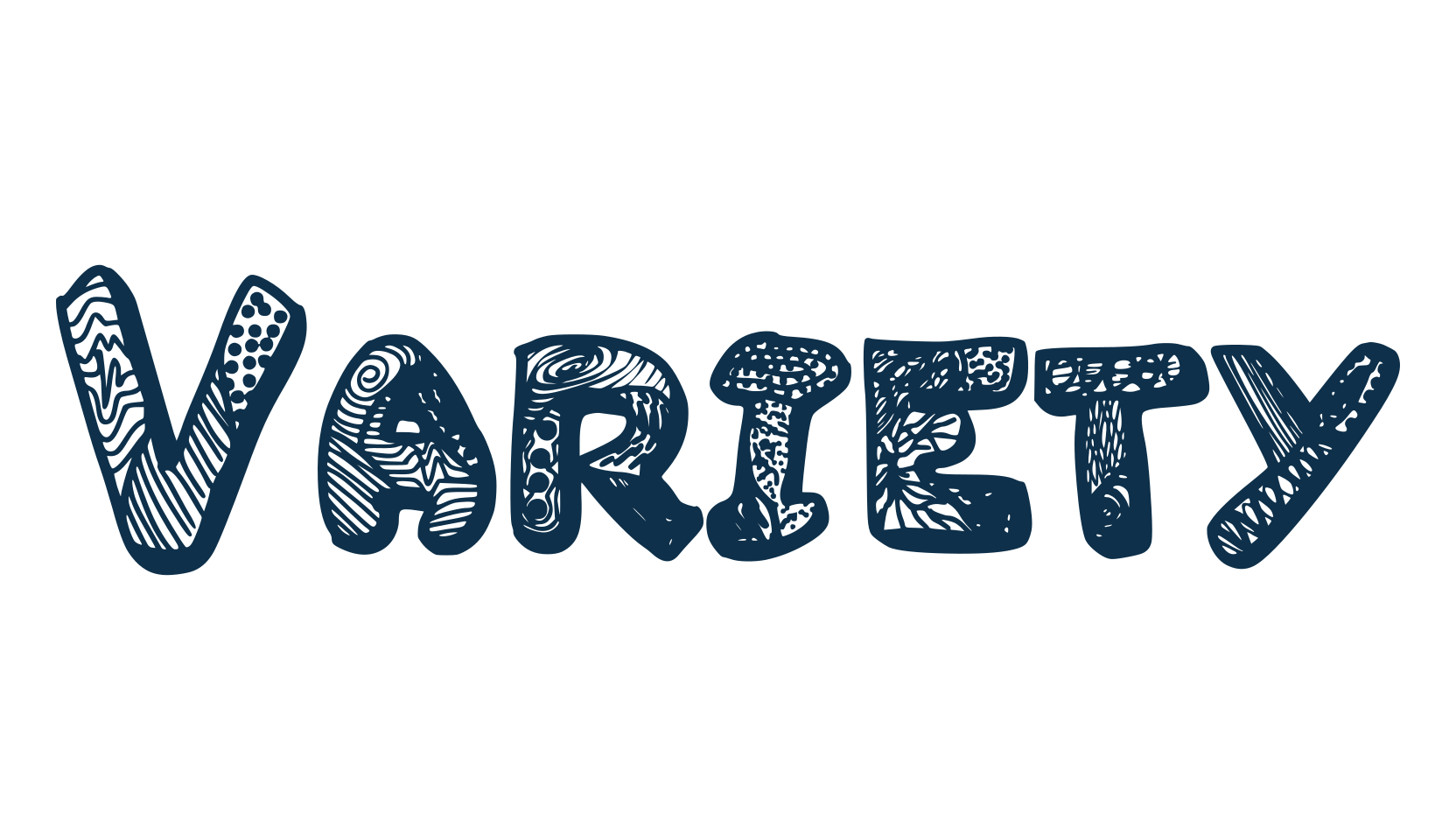 Variety (variety2), fancy decorative font preview