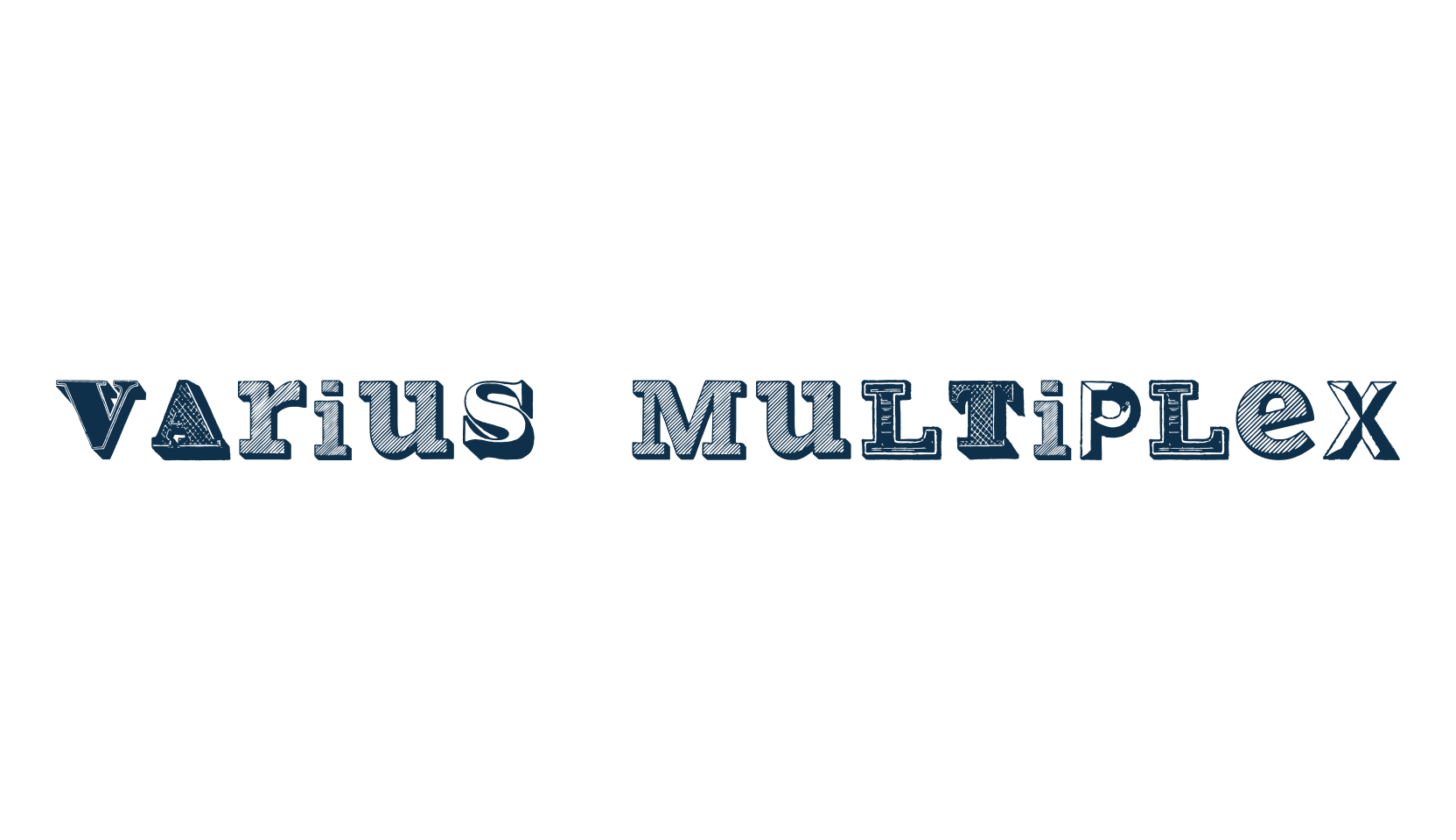Varius Multiplex, initials font preview