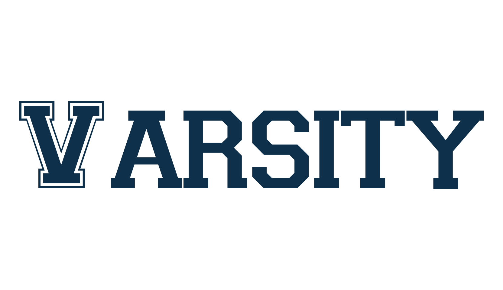 Varsity, old school font preview