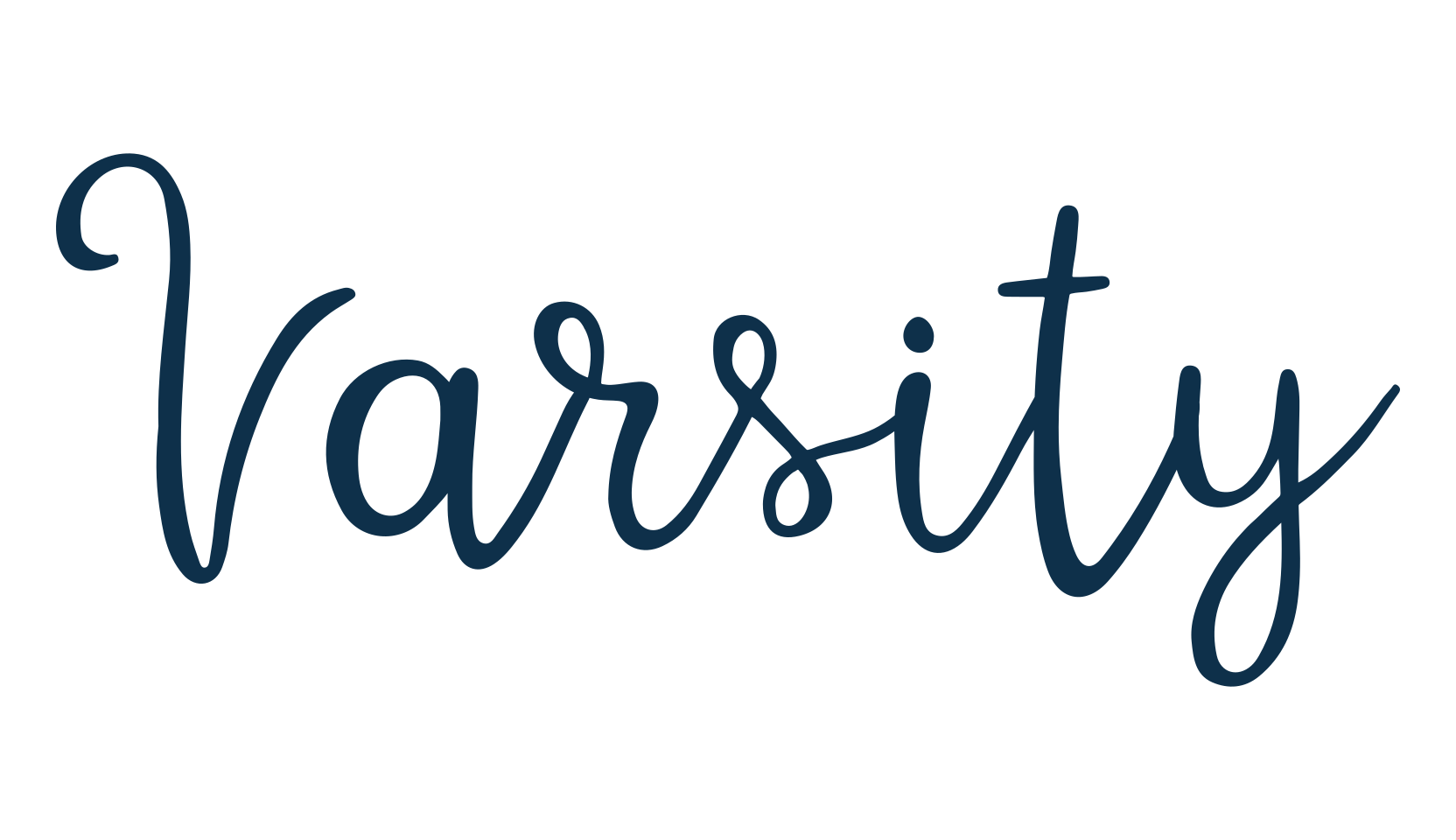 Varsity (varsity-3), handwriting font preview