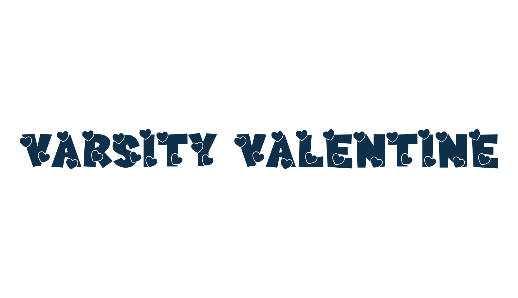 Varsity Valentine, fancy decorative font preview
