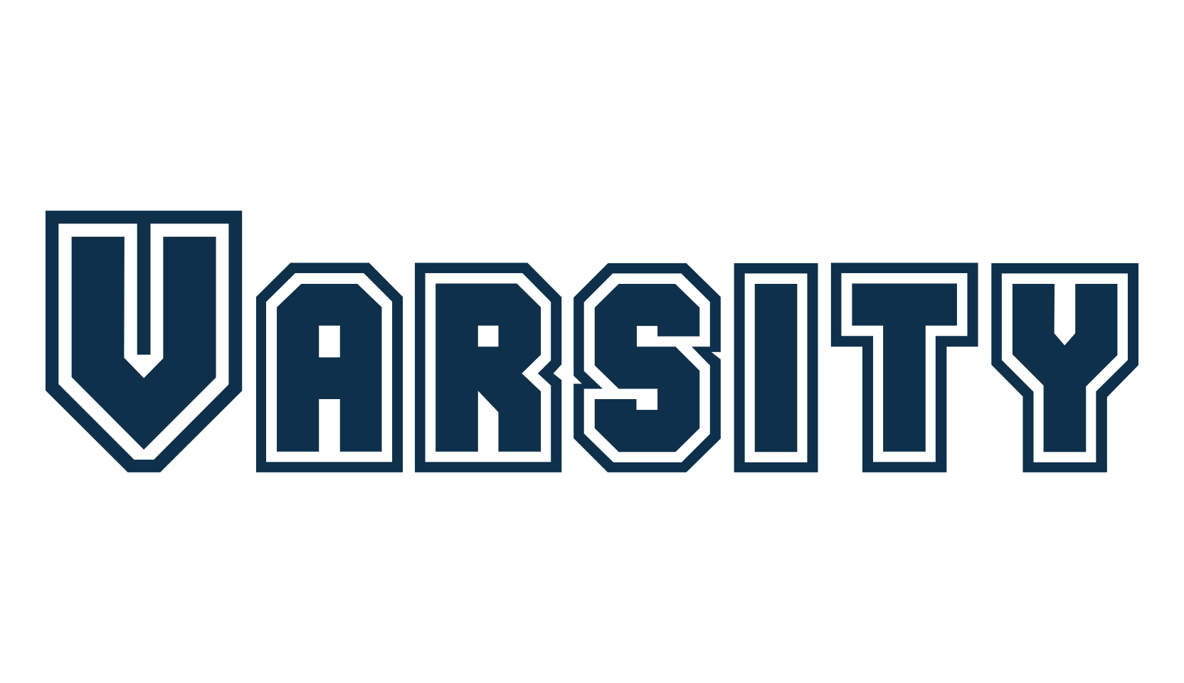 Varsity (varsity), old school font preview