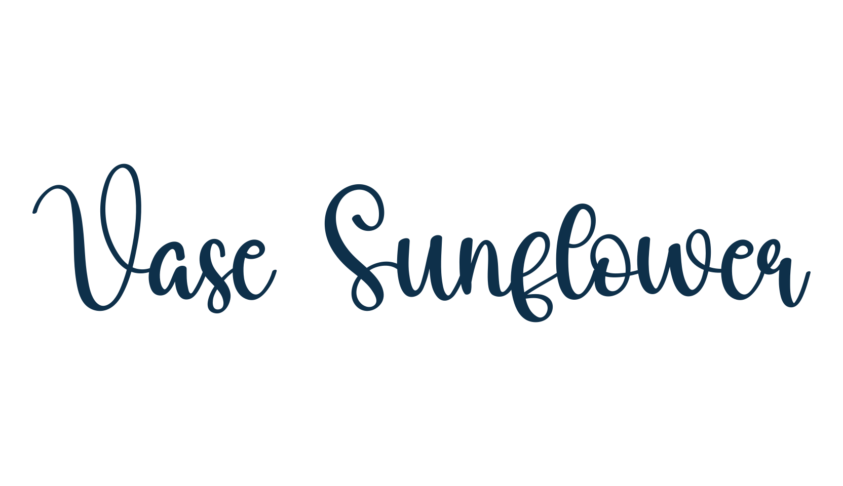 Vase Sunflower, script calligraphy fancy decorative font preview