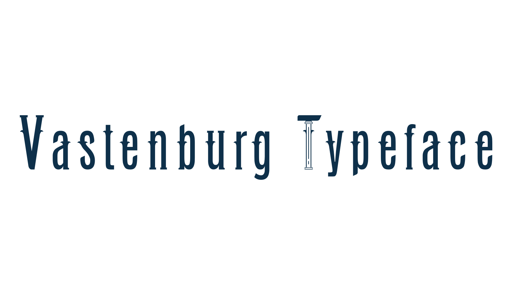 Vastenburg Typeface, retro font preview