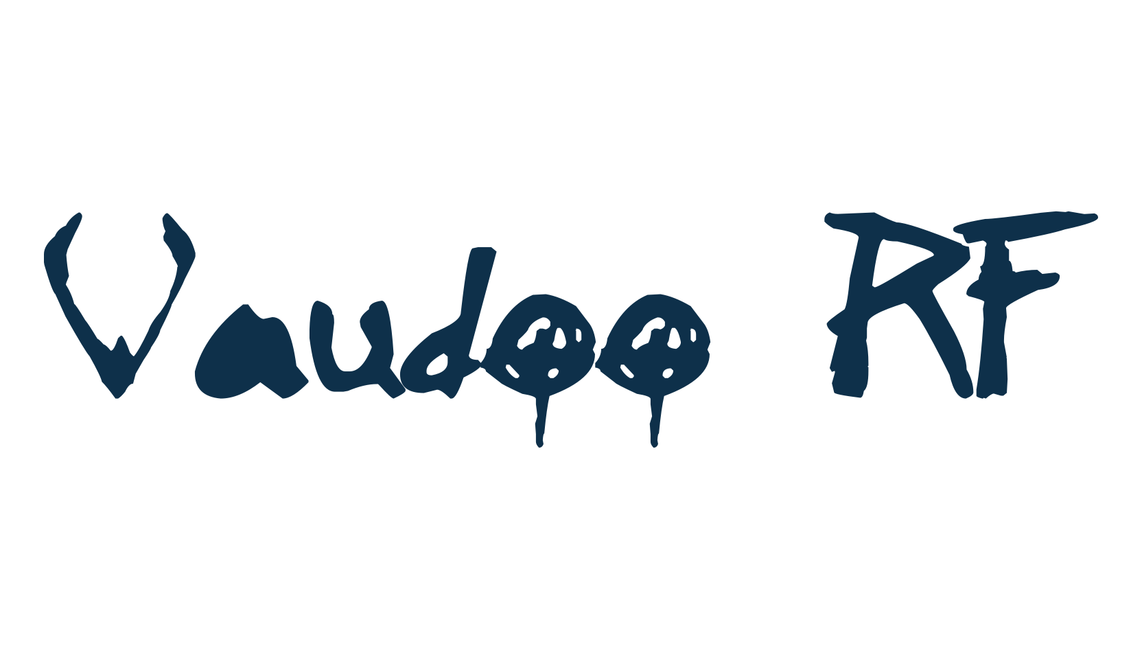 Vaudoo2RF, script brush fancy decorative calligraphy font preview