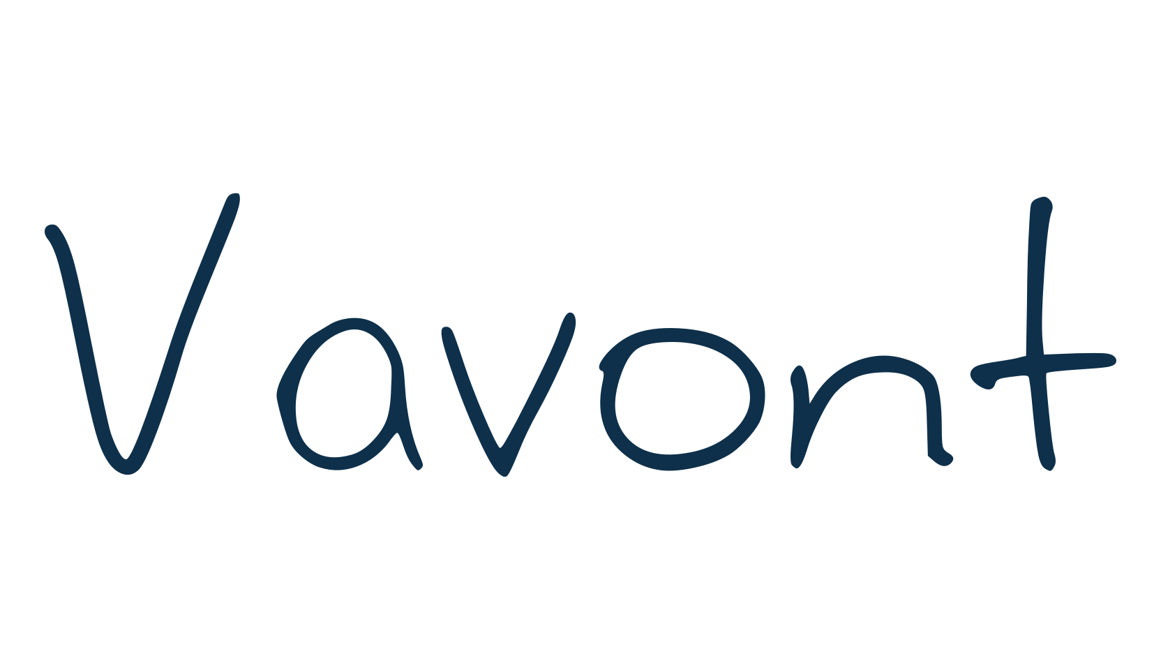Vavont, handwriting font preview