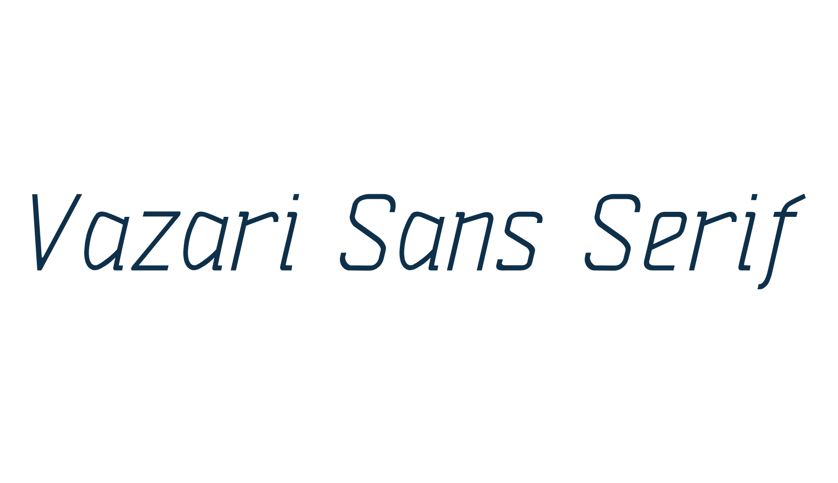 Vazari Sans Serif, basic sans serif font preview