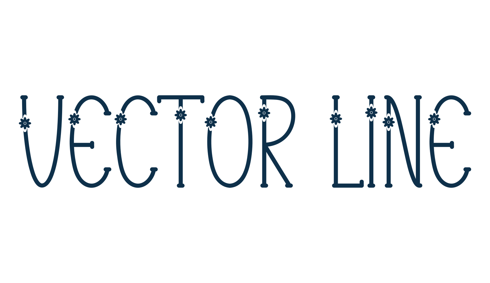 Vector Line, decorative font preview
