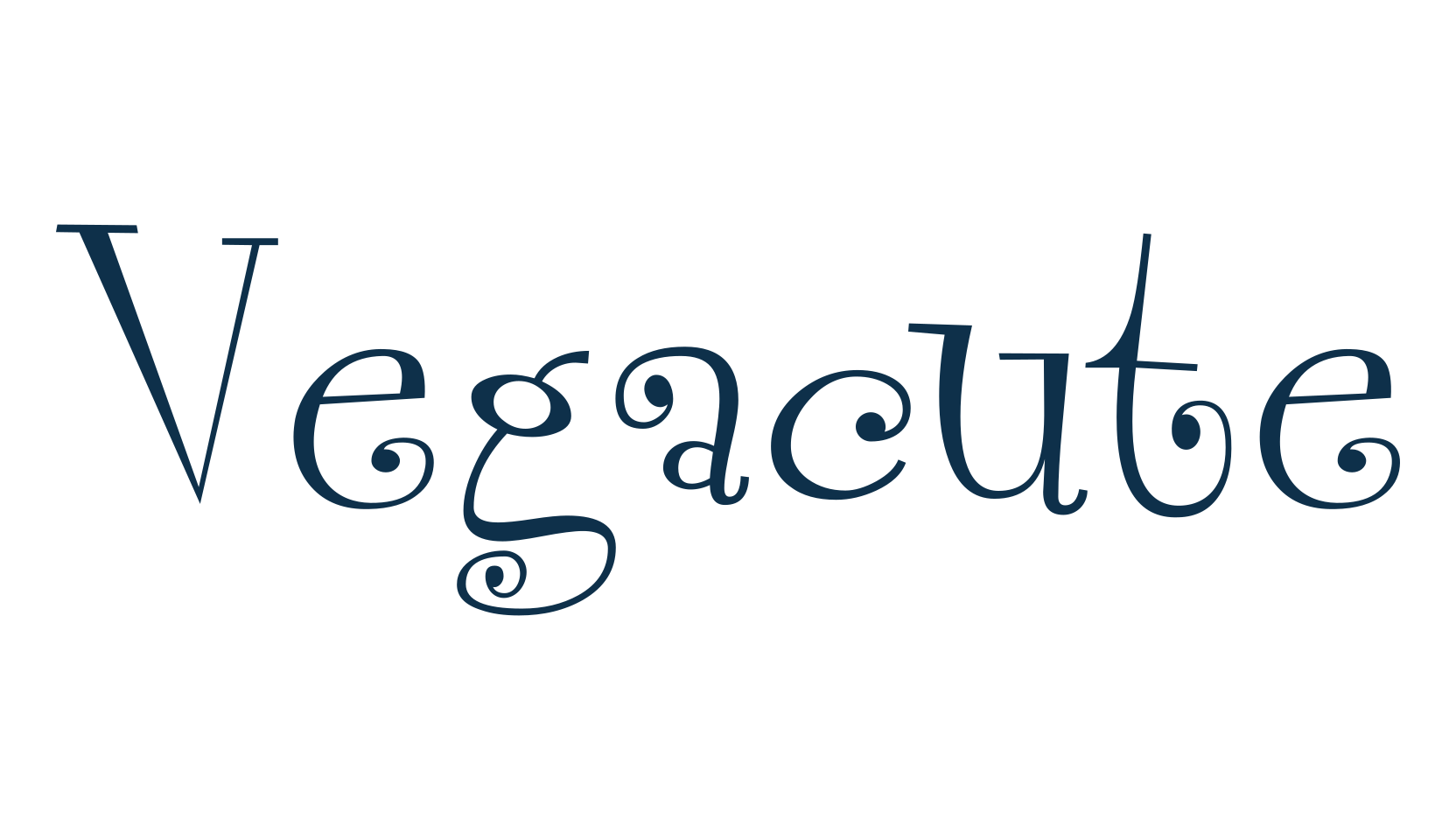 Vegacute, curly font preview