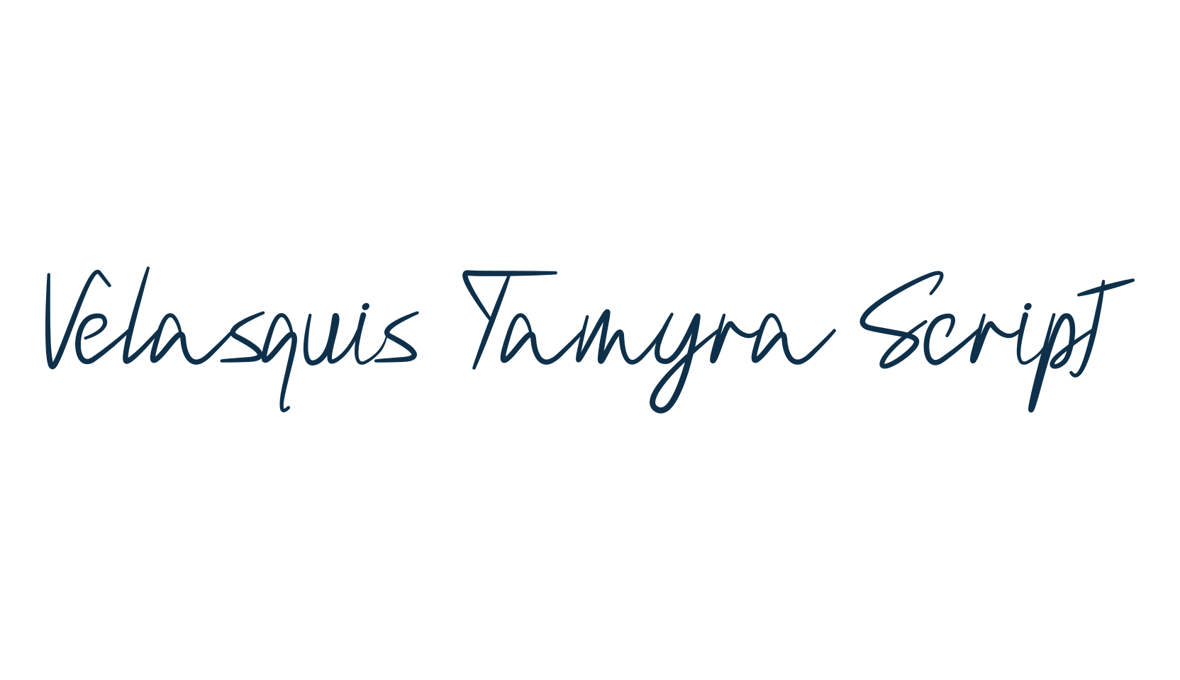 Velasquis Tamyra Script, script handwritten fancy decorative calligraphy font preview