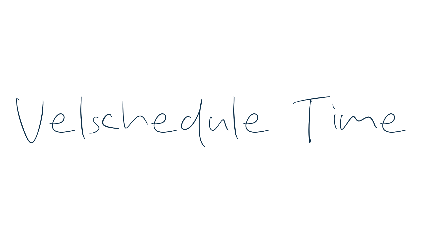 Velschedule Time, handwriting font preview