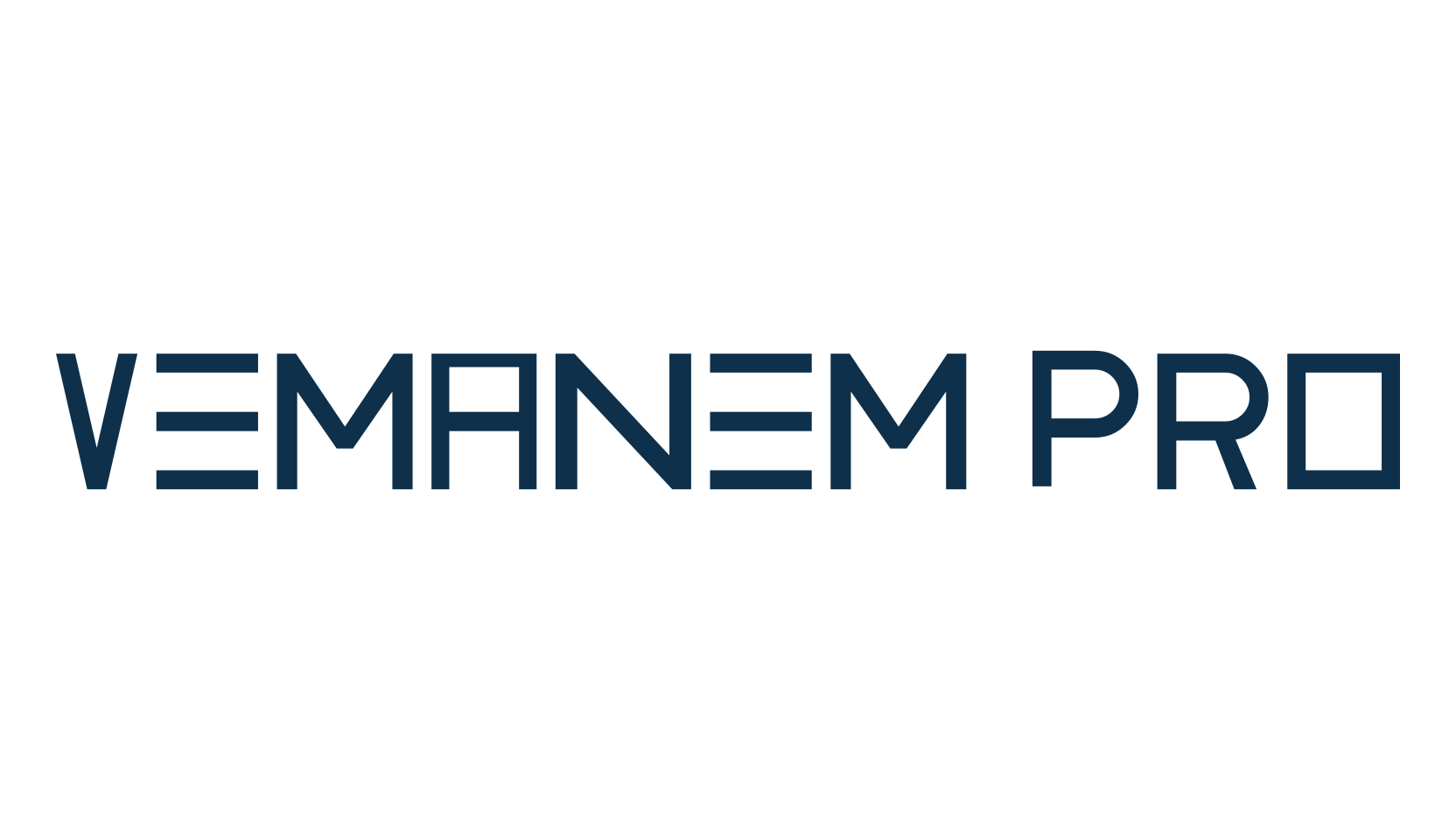 Vemanem Pro, techno sci-fi font preview