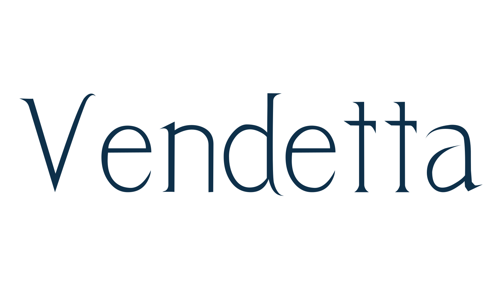Vendetta (vendetta), various font preview