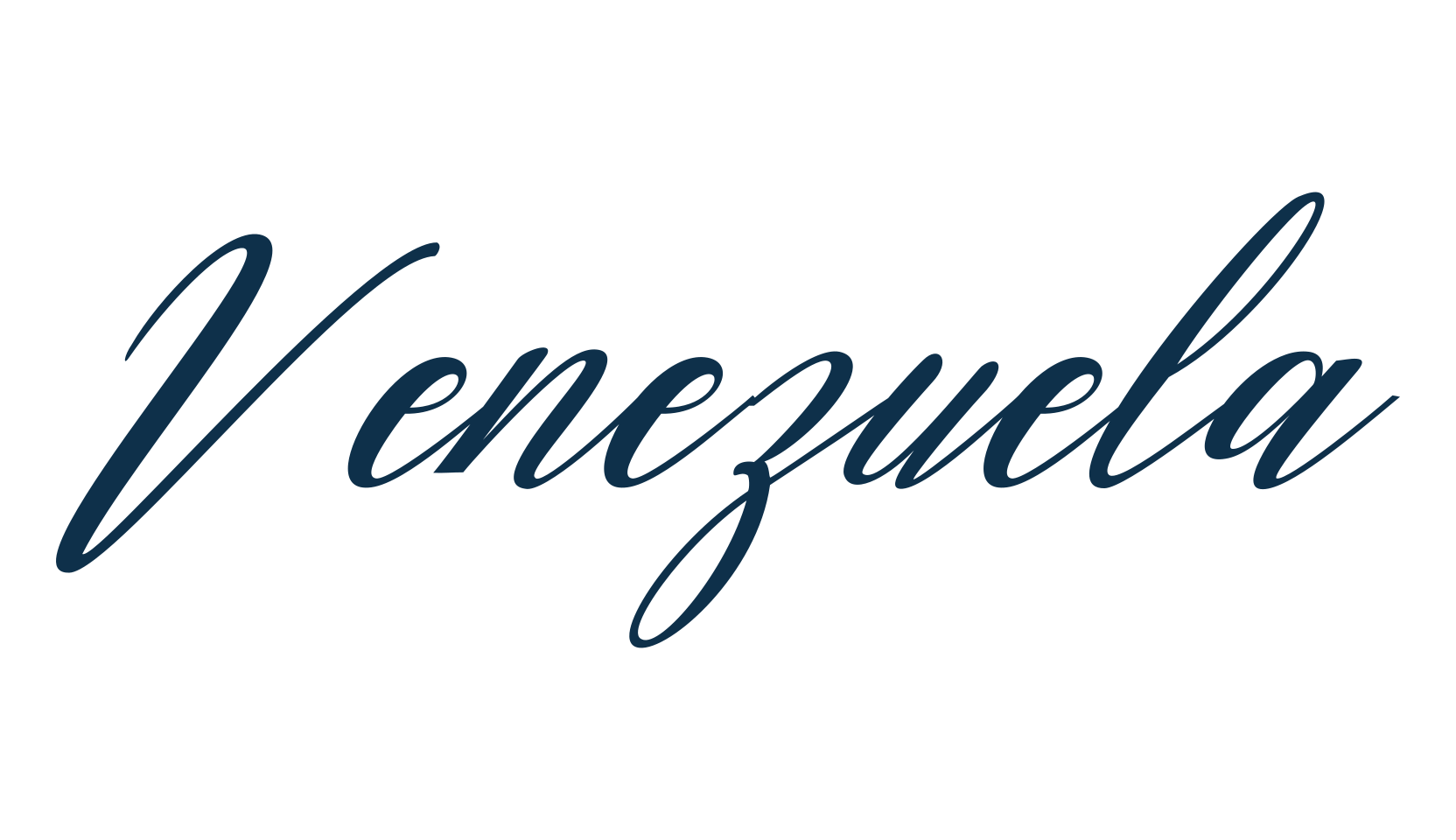 Venezuela, script calligraphy fancy decorative font preview