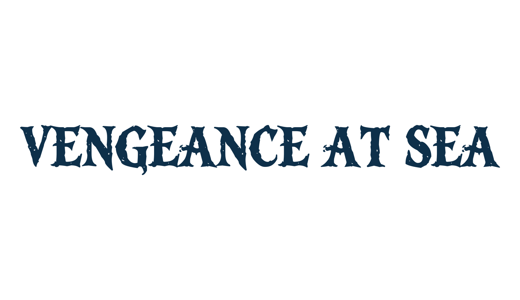 Vengeance at Sea, fancy eroded decorative font preview