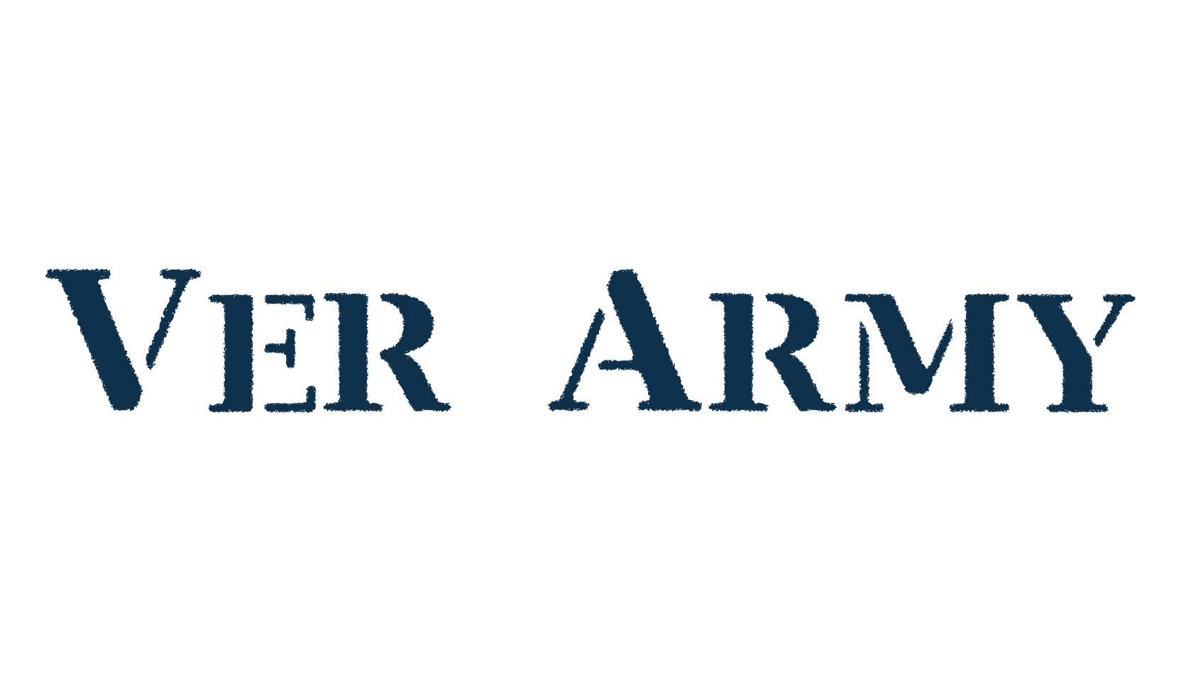 Ver Army, fancy stencil, army decorative font preview