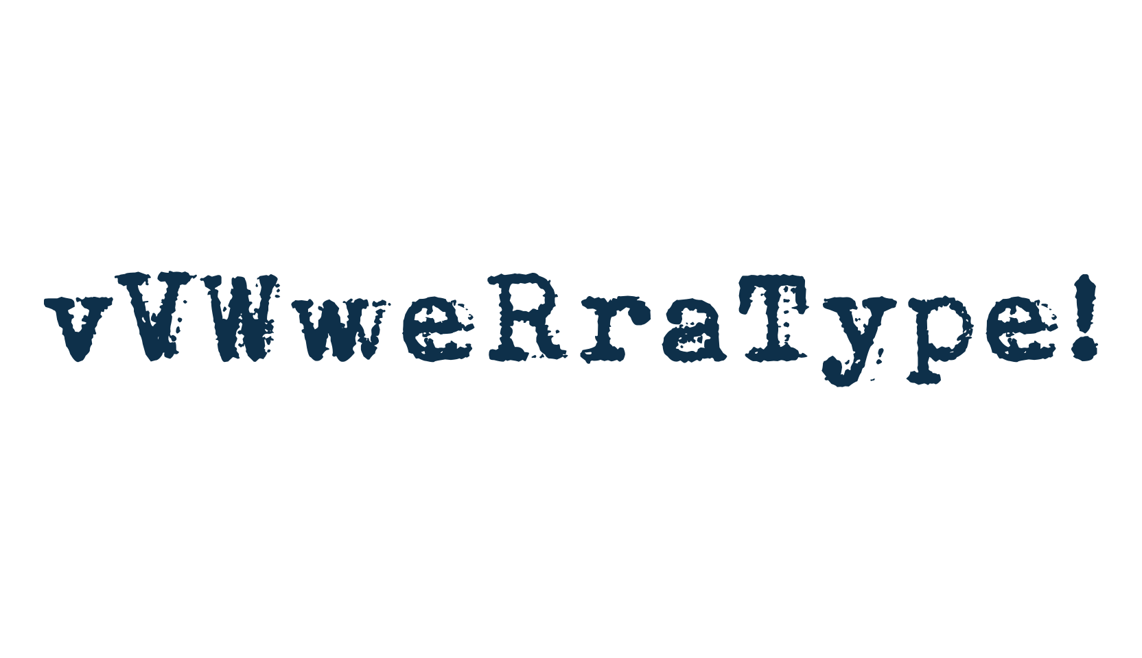 vVWweRraType!, typewriter font preview
