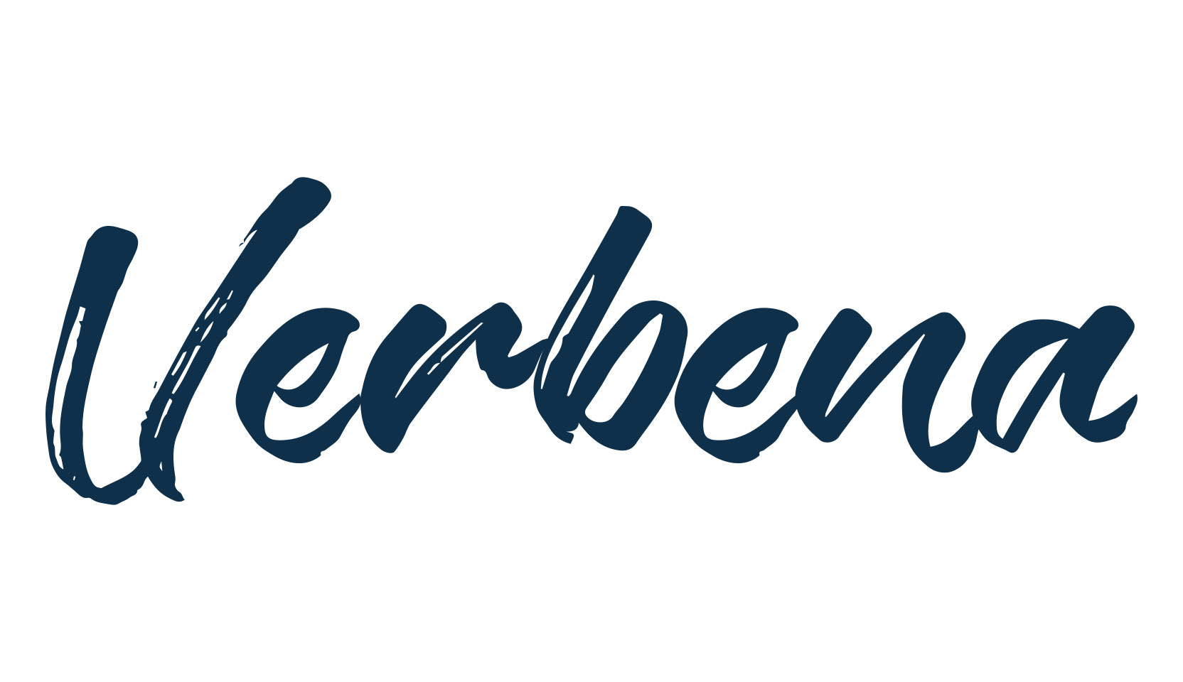 Verbena (verbena), script brush fancy decorative calligraphy font preview