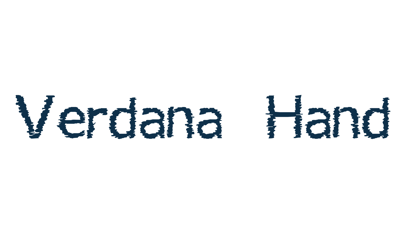 Verdana Hand, fancy eroded decorative font preview