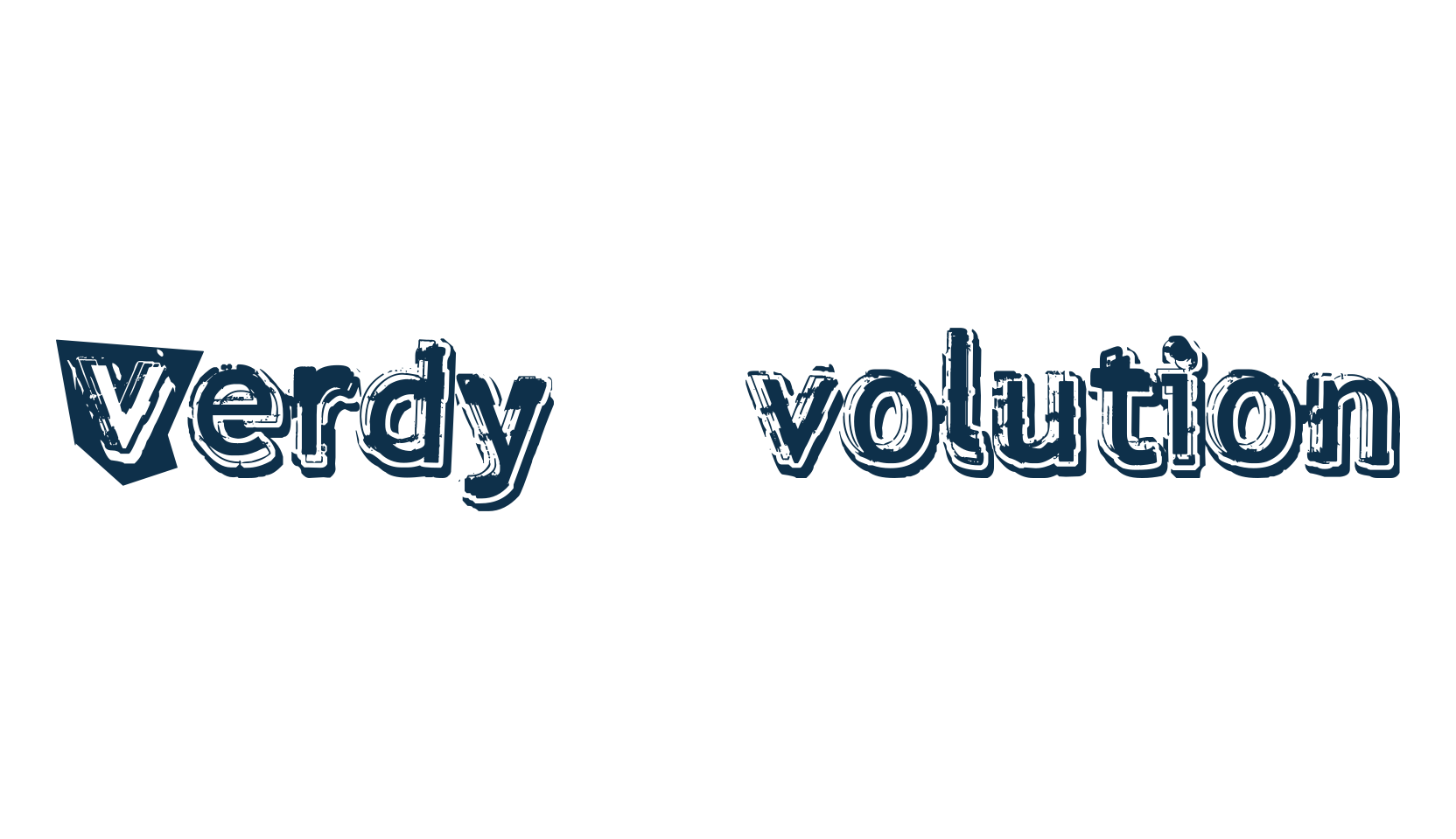 Verdy Évolution, fancy destroy decorative font preview