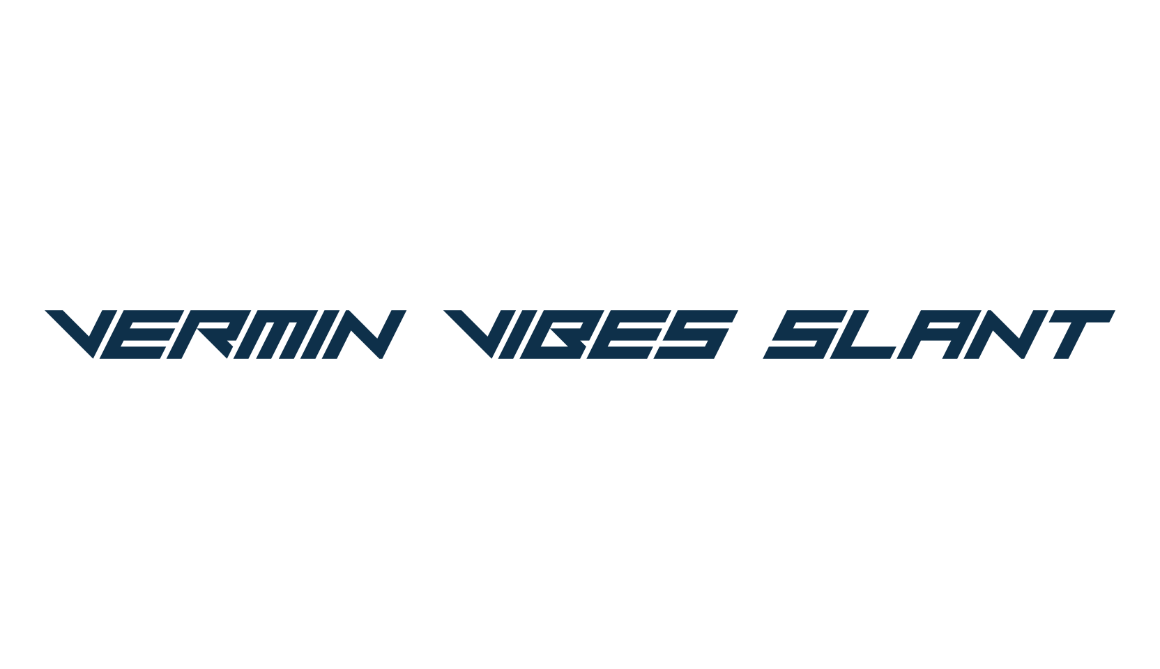Vermin Vibes Slant, fancy various techno sci-fi font preview
