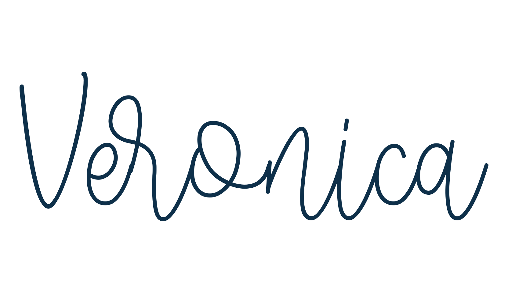 Veronica, script handwritten fancy decorative calligraphy font preview