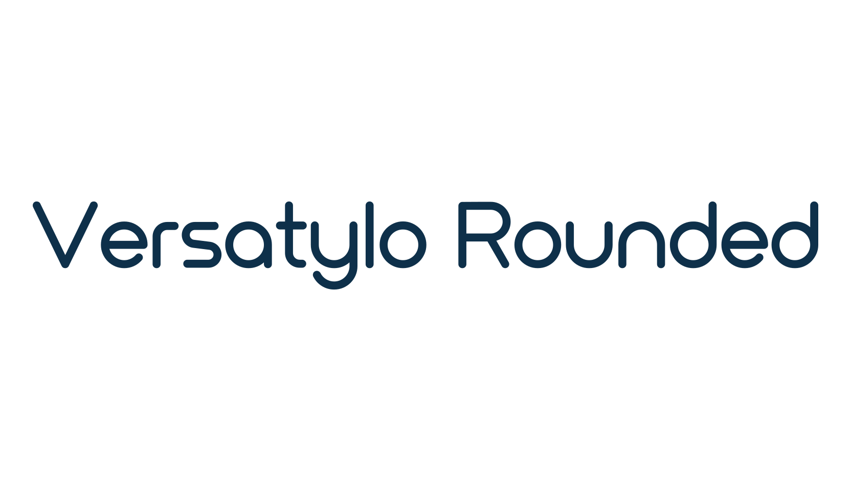 Versatylo Rounded, basic sans serif font preview