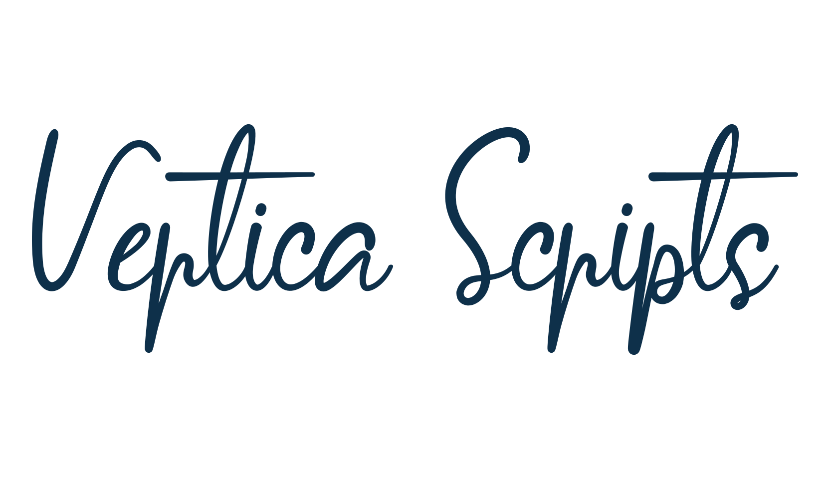Vertica Scripts, handwriting font preview