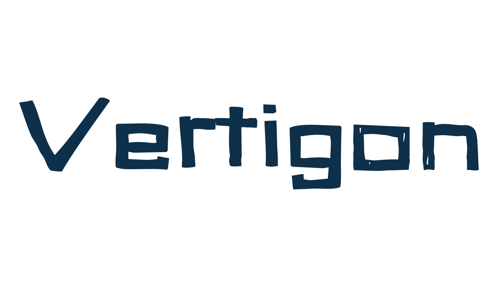 Vertigon, cartoon font preview