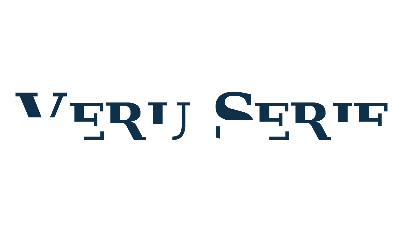 Veru Serif, fancy distorted decorative font preview