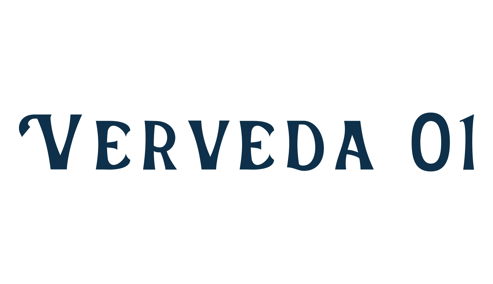 Verveda 01, retro font preview