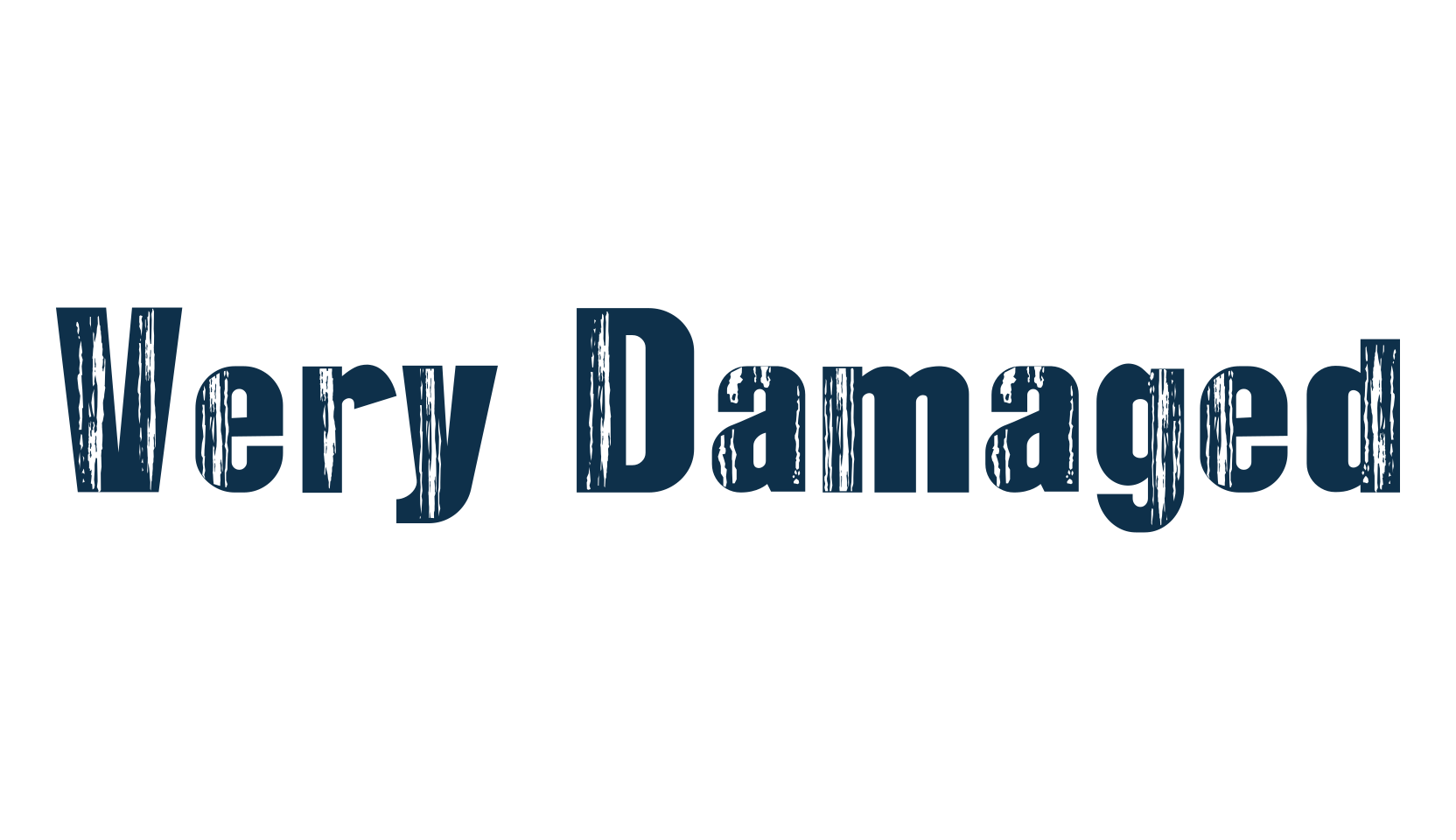 Very Damaged, fancy destroy decorative font preview