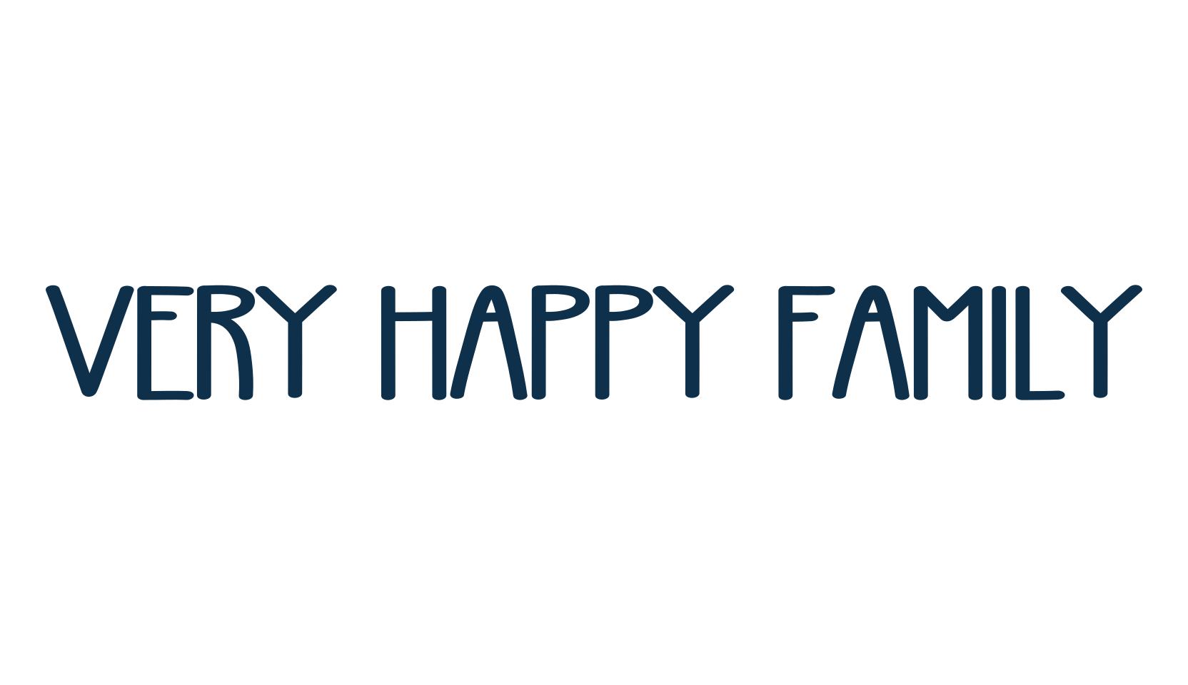 Very Happy Family, fancy various decorative font preview
