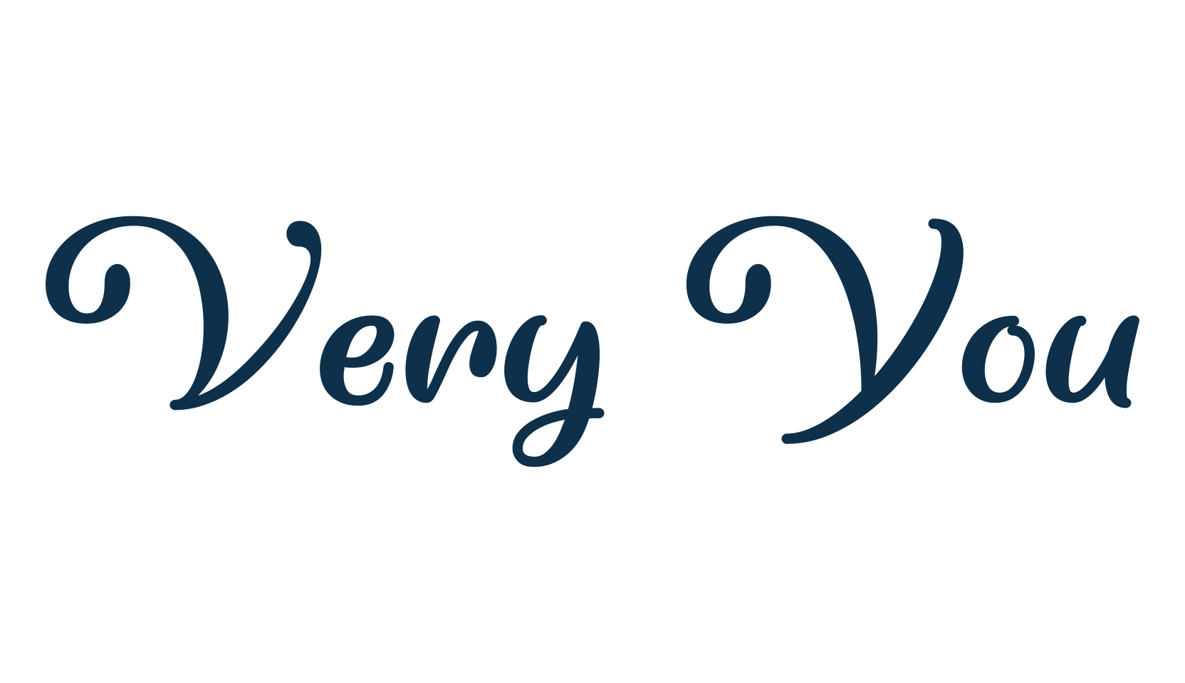 Very You, fancy various decorative script calligraphy font preview