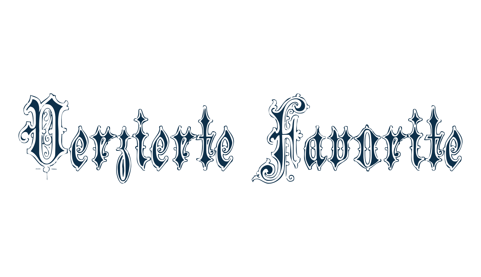 Verzierte Favorite, fancy various gothic font preview