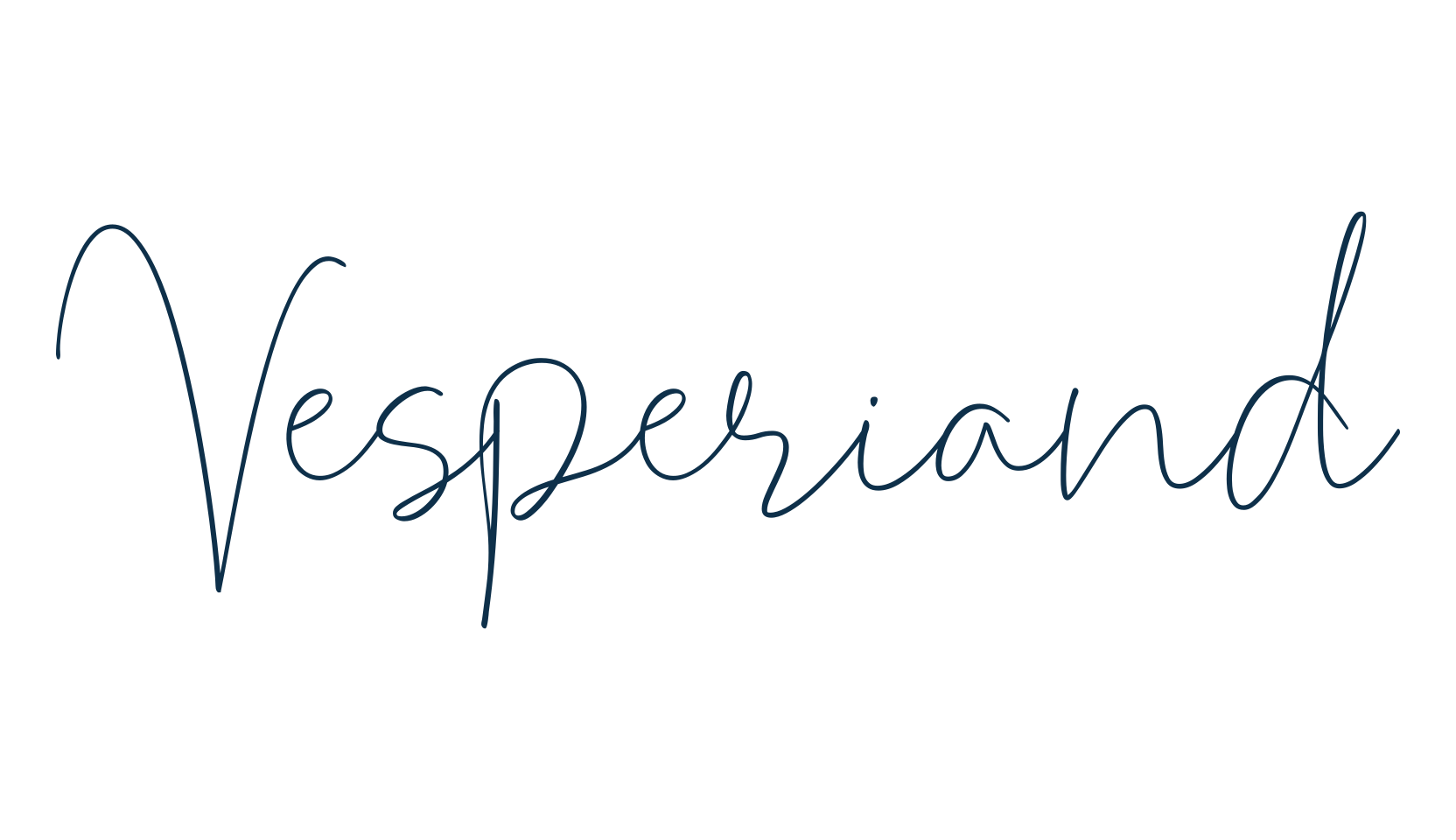 Vesperiand, handwriting font preview