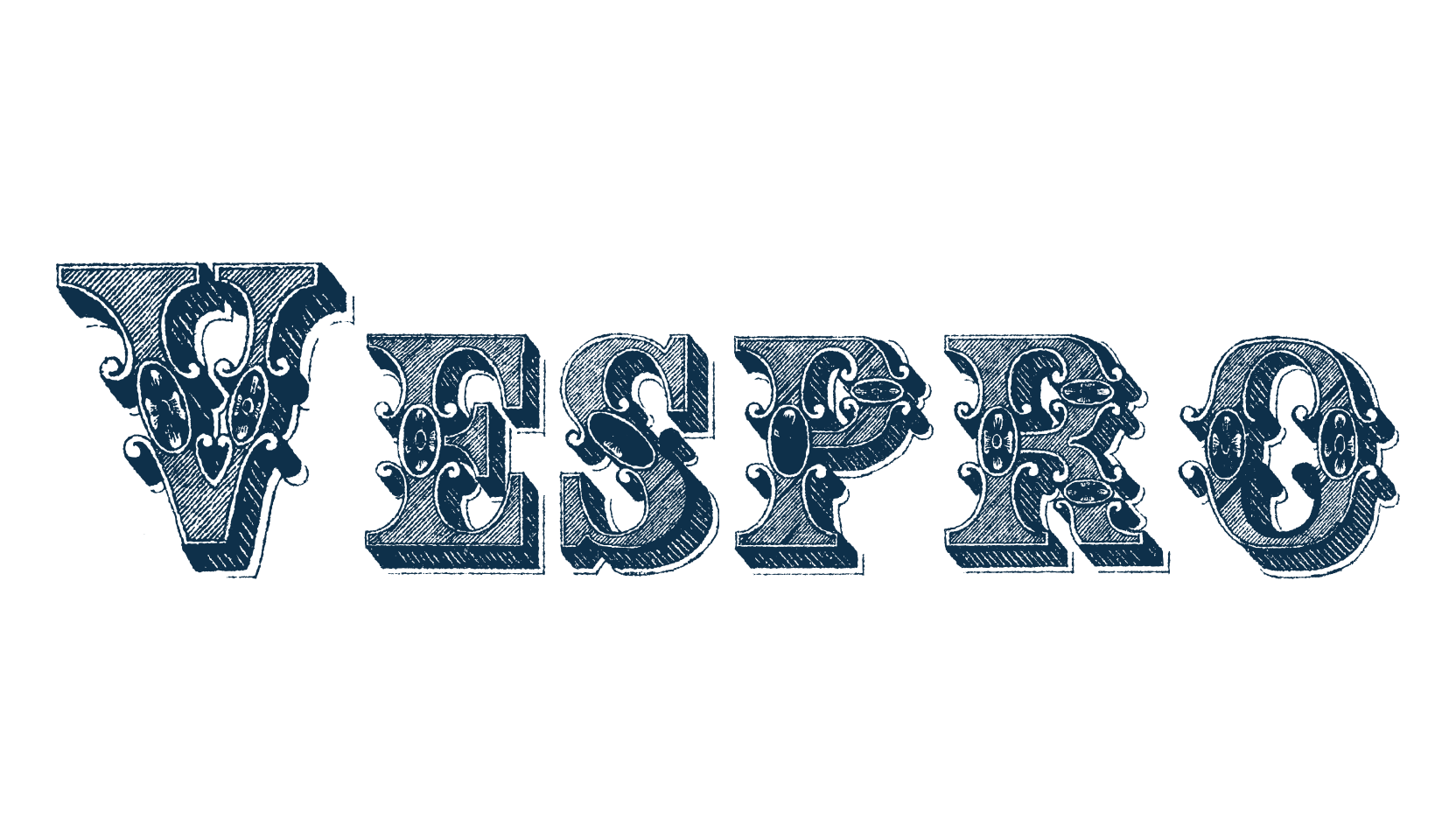 Vespro, retro font preview